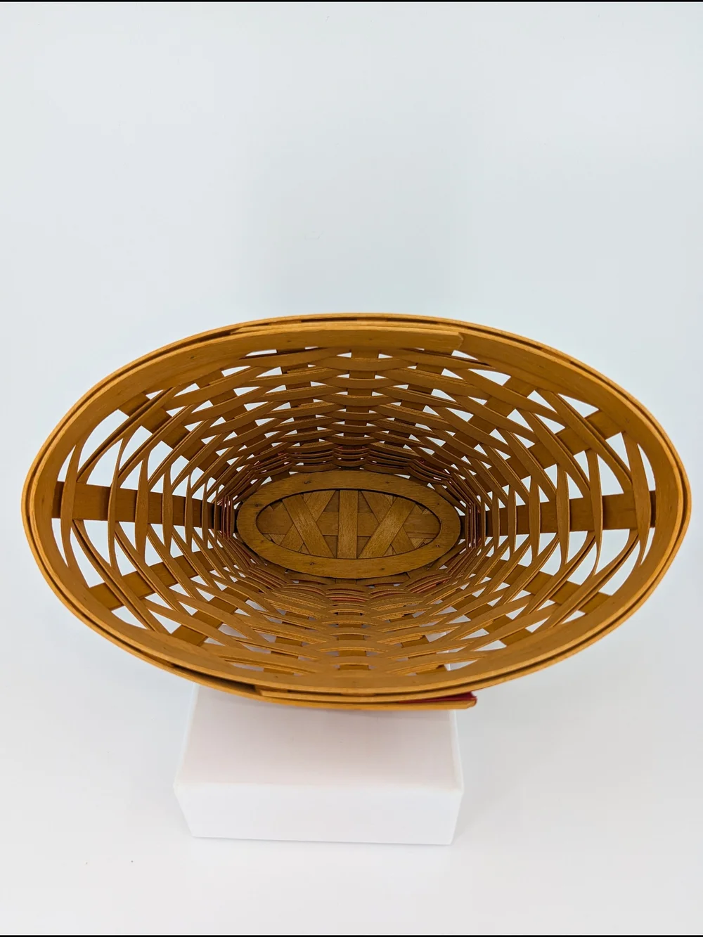 Longaberger 2002 May Series Geranium Basket Planter/Liner/2 Protectors/Tie-On